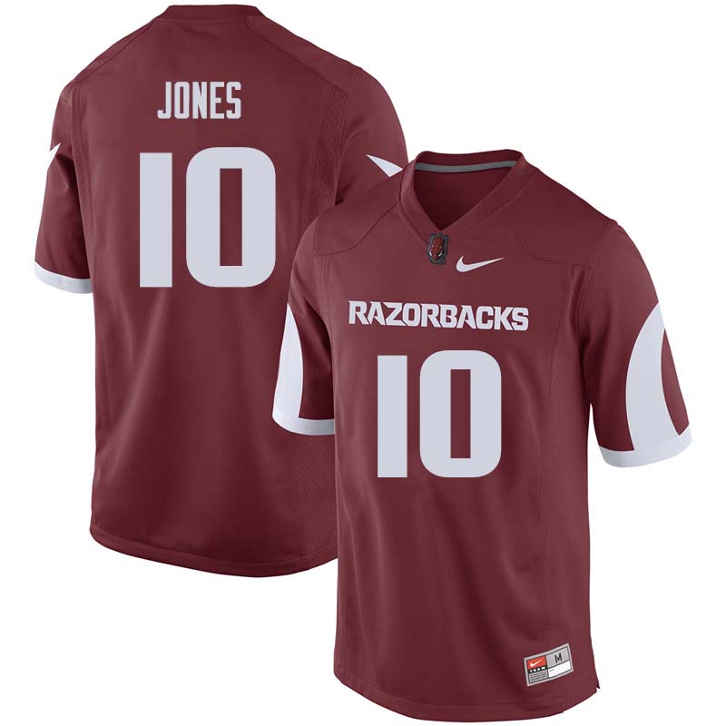 Men #10 Jordan Jones Arkansas Razorback College Football Jerseys Sale-Cardinal